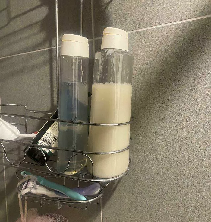 Funny yet infuriating habits of wives and girlfriends - #46 My GF takes the shampoo and conditioner labels off the bottle