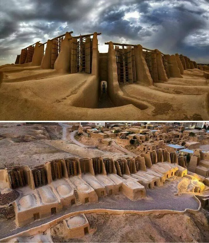 Merveilles architecturales qui ont coupe le souffle du monde - #21 Les moulins à vent millénaires de Nashtifan, Iran