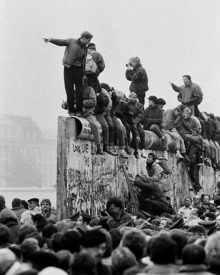 Rare historical photos that reveal fascinating stories - #9 Breaking barriers: The fall of the Berlin Wall, 1989