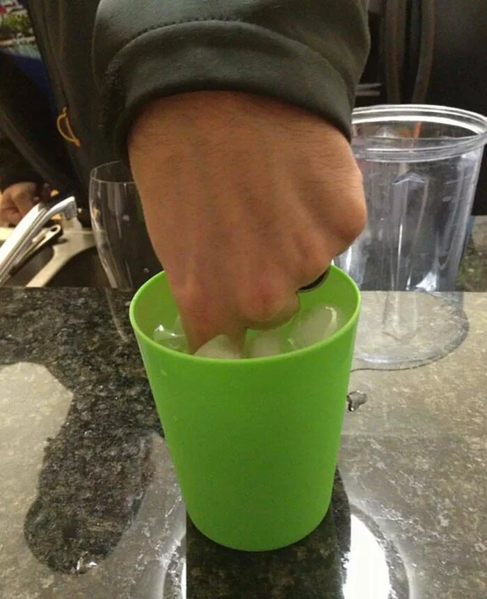 When partners took cluelessness to new heights - #14 I asked my husband to stir my drink, and this is what he came up with. Thanks, just what I wanted