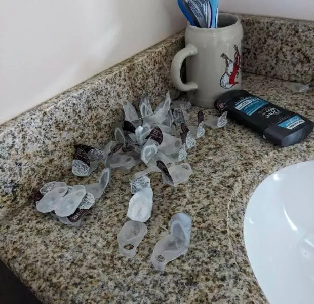 When partners took cluelessness to new heights - #3 My husband’s empty contact lens cases—despite the trash being just 2 feet away
