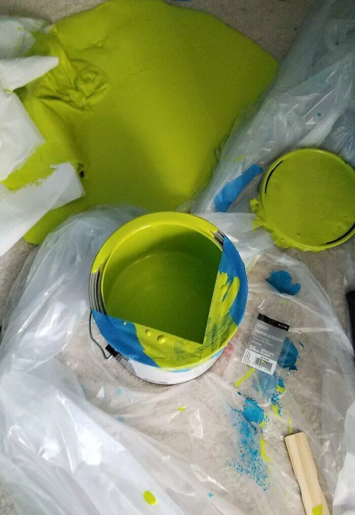When partners took cluelessness to new heights - #45 Left my husband alone for five minutes while painting