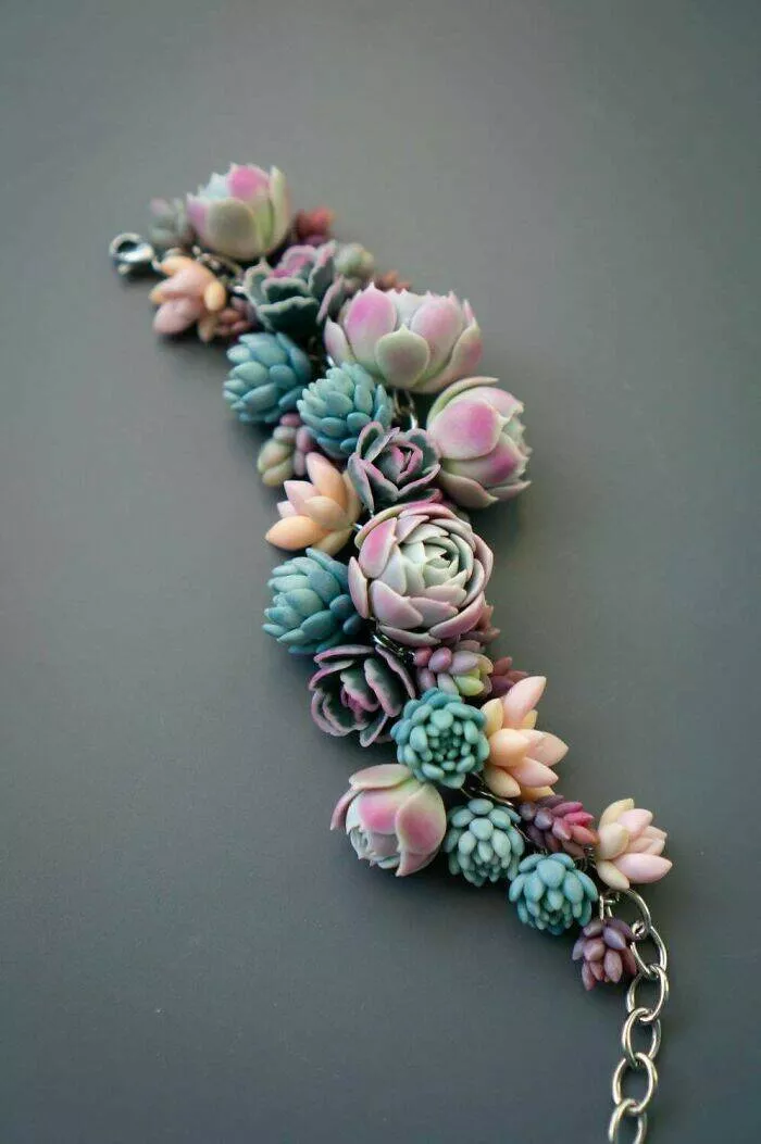 Projets diy creatifs pour reveiller votre ame de createur - #1 Création d’un bracelet en succulents de pâte polymère—réaliste et résistant !
