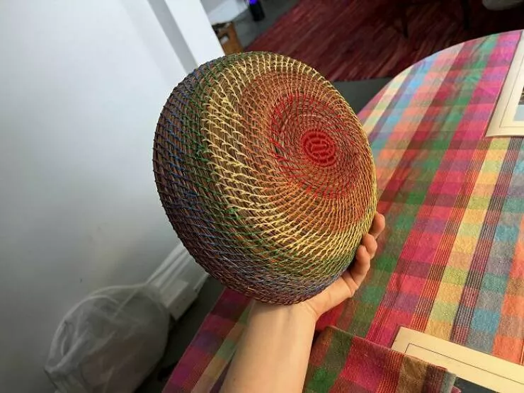 Creative diy projects that will inspire your inner maker - #5 Tried my hand at pine needle basket weaving for the first time :)