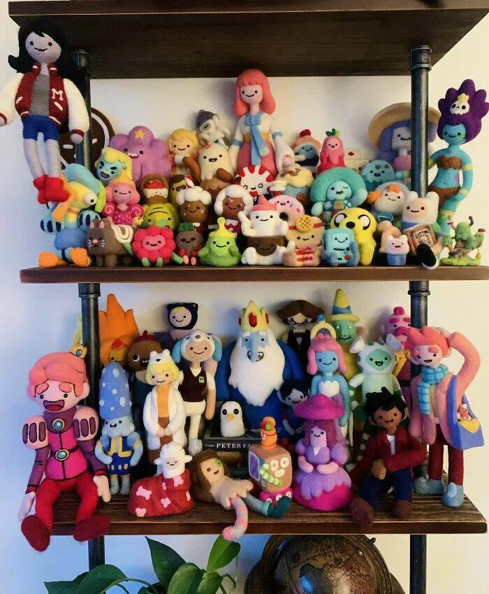 Collections uniques et impressionnantes partagees par des passionnes - #22 Les personnages d’Adventure Time recréés en feutrage à l’aiguille