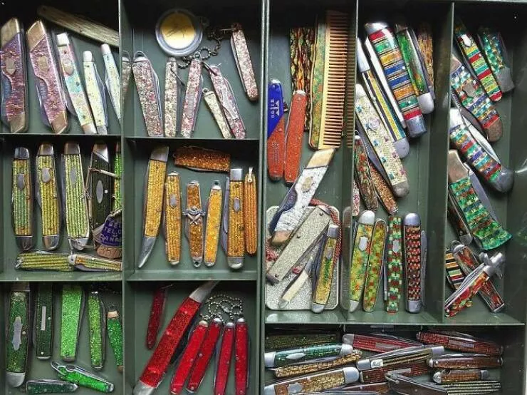 Unique and impressive collections shared by enthusiasts - #30 A handful of glittery vintage pocketknives