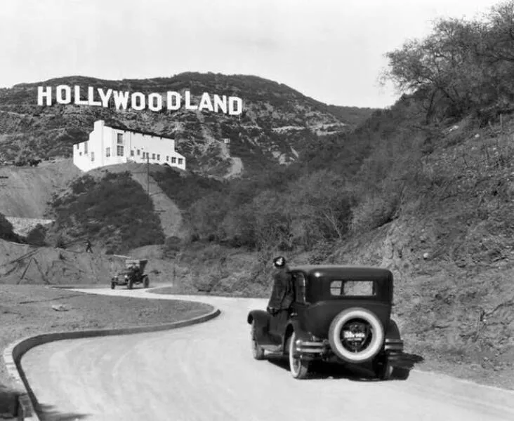 Captivating rare photos worth exploring - #10 The Hollywood sign, originally 