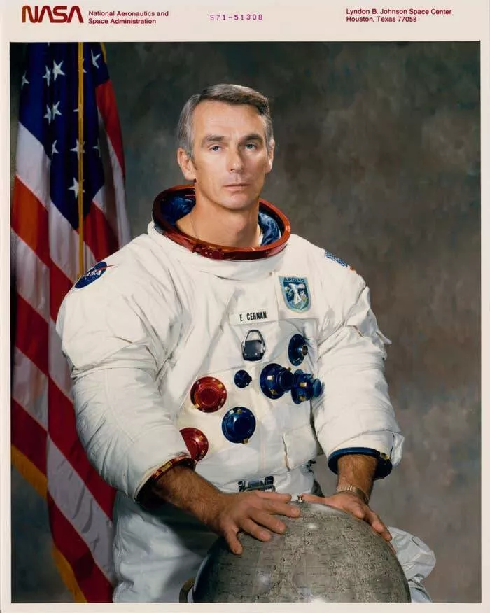 Captivating rare photos worth exploring - #6 Eugene Cernan, the last man to walk on the moon, as of 2023