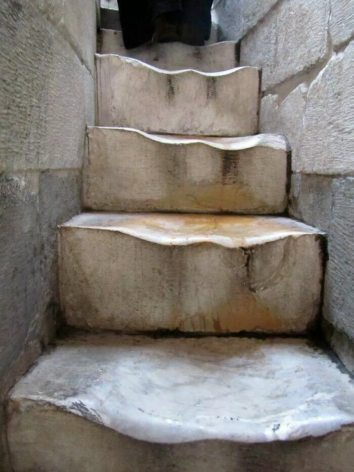 Hilarious moments from married life - #22 500 years of footsteps on the marble stairs of the Leaning Tower of Pisa