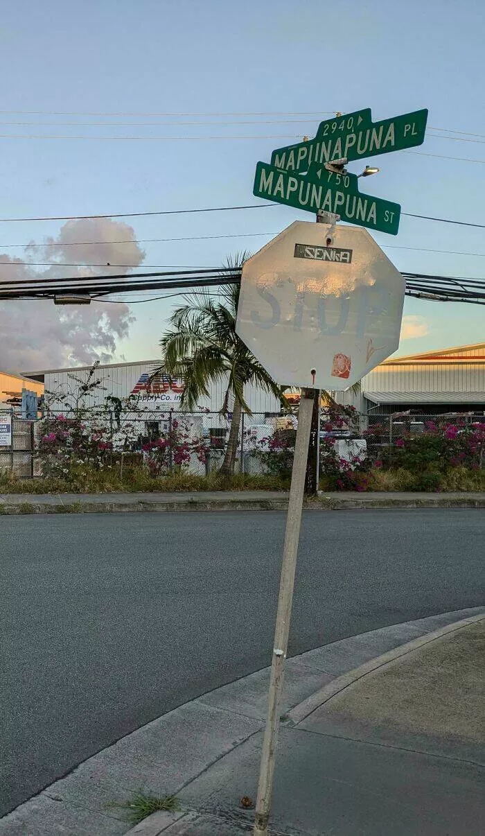 Hilarious moments from married life - #25 This sun-bleached stop sign in Honolulu