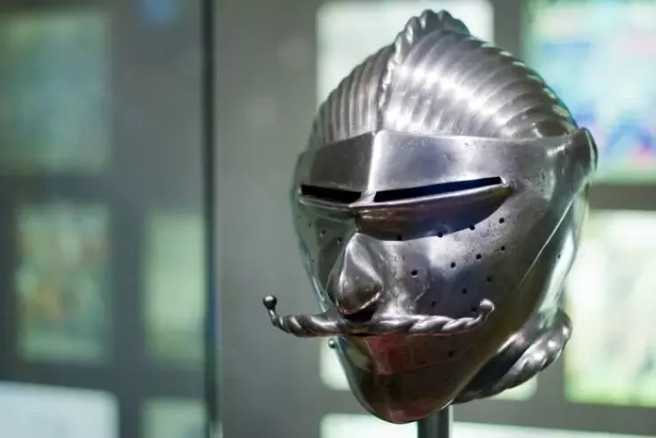 Rare and fascinating photos you have to see - #10 Some medieval helmets featured mustaches