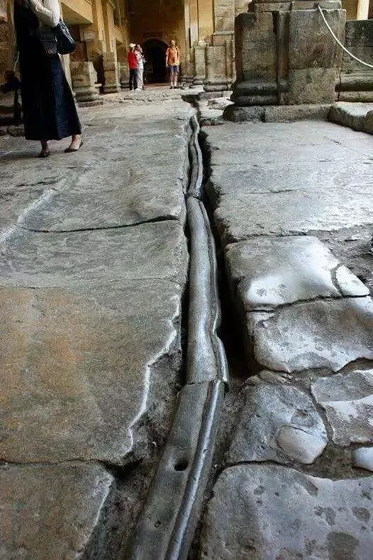 Rare and fascinating photos you have to see - #19 An ancient Roman pipe that still functions, leading to hot springs