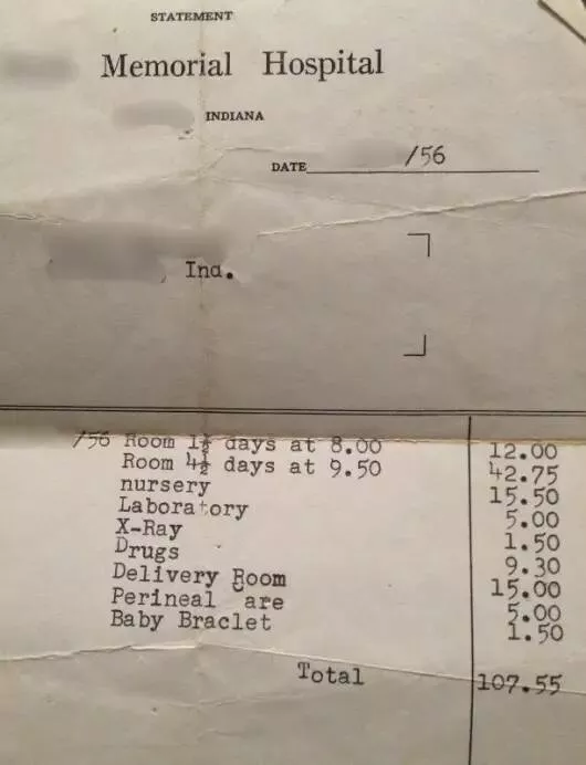 Fascinating historical facts they skipped in class - #14 The ~$100 hospital bill from a 6-day birthing stay in 1956 will probably make you very, very angry.