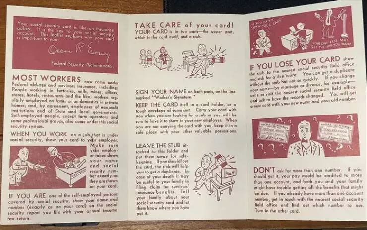Fascinating historical facts they skipped in class - #33 I'm kind of obsessed with this old Social Security pamphlet, which looks like something from Fallout.
