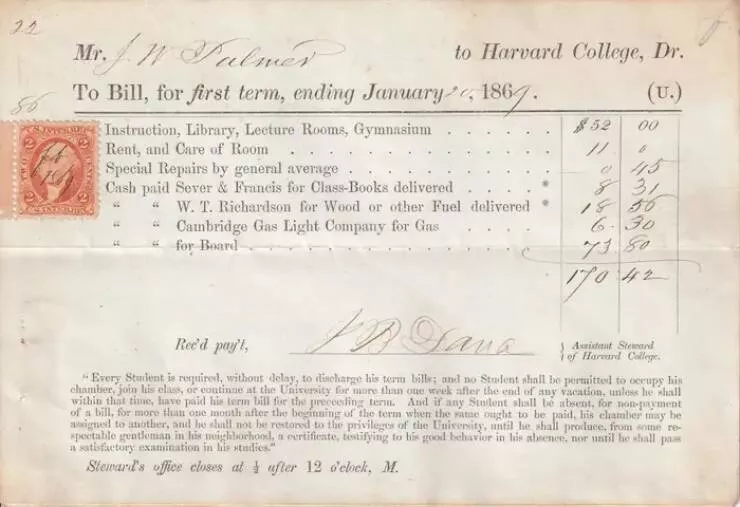 Fascinating images from around the world - #9 A semester at Harvard cost $170.42 in 1869: