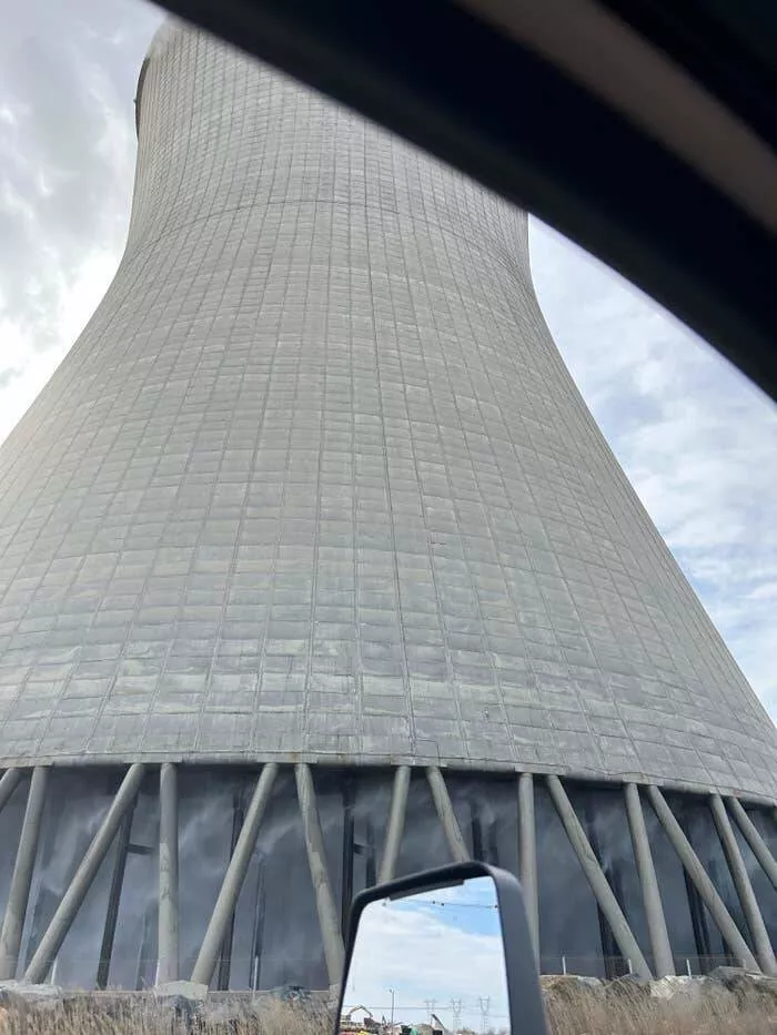 Rarely seen photos of iconic places that will change your perspective - #30 Did you know cooling towers have an open bottom? Here’s proof: