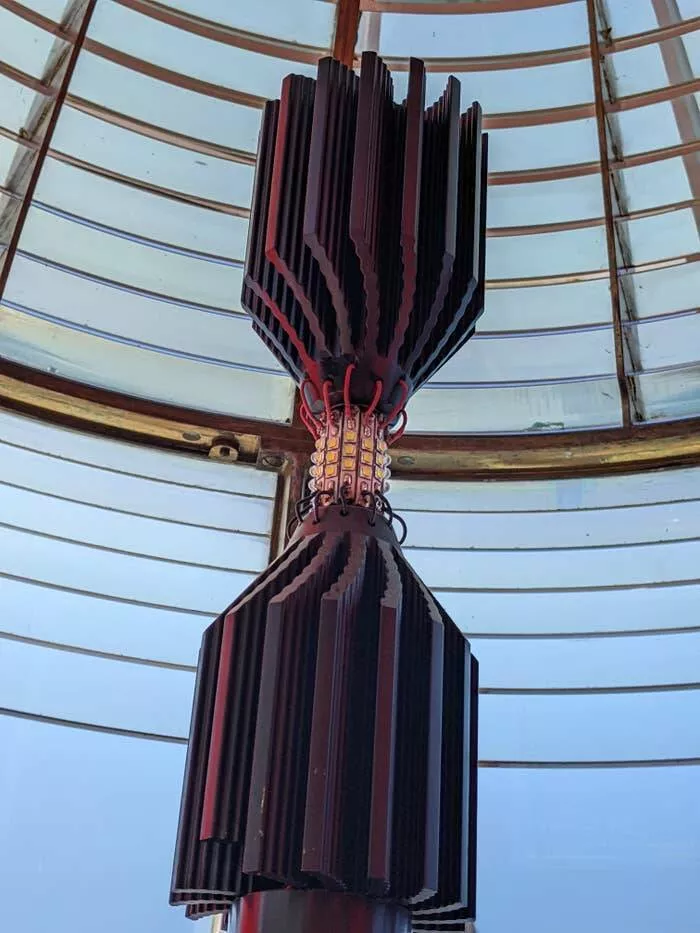 Rarely seen photos of iconic places that will change your perspective - #48 A modern-day lighthouse bulb—brighter than you’d expect:
