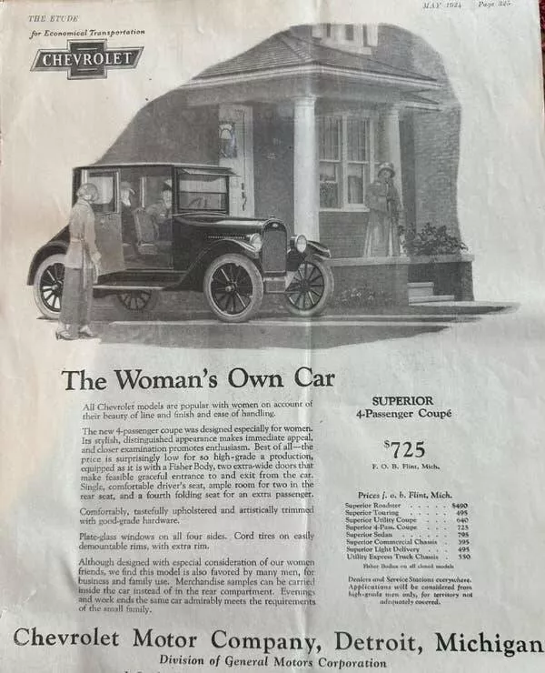 Photos rares des annees 1900 qui devoilent un monde totalement different - #17 Une publicité Chevrolet de 1924: Photos rares des annees 1900 qui devoilent un monde totalement different - #17 Une publicité Chevrolet de 1924: