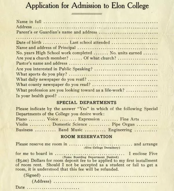 Rare 1900s photos that reveal a completely different world - #9 A 1922 college application form: