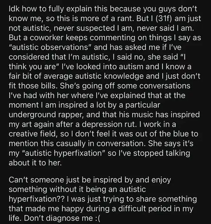 When awful coworkers pushed too far and got put on blast - #8 Coworker Keeps Telling Me That I’m Autistic