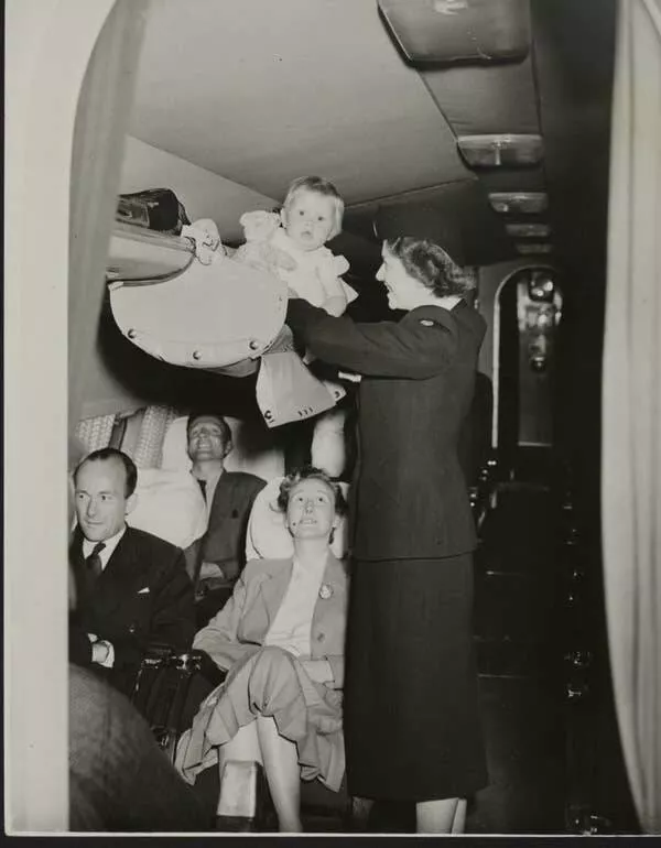 Mind blowing pics that will change how you see the world - #8 Speaking of babies, they used to travel up with the luggage on planes: