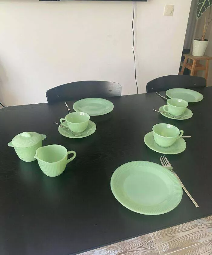 Forgotten antiques that could be worth a fortune - #13 Jadeite Glassware
