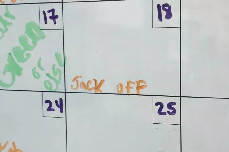 Hilarious blunders that are simply too much - #17 My Coworker’s Creative Way of Noting His Absence on the Office Calendar