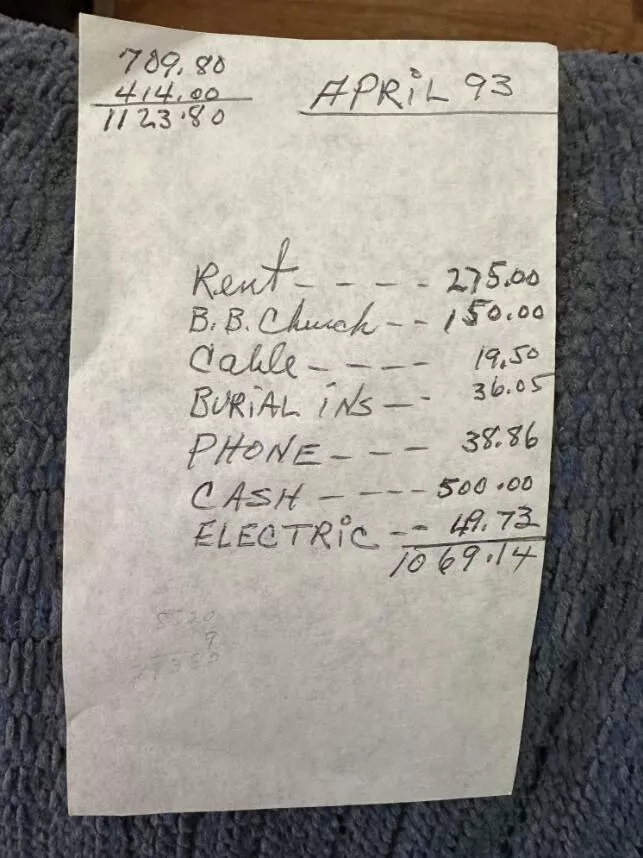 Visually pleasing moments you didnt expect - #13 A Monthly Bill Breakdown from My Late Mom—April 1993
