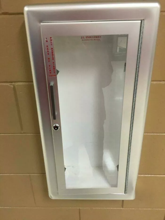 Behind the classroom doors a shocking look at us schools - #19 Our School's Fire Safety Setup—Almost All the Extinguishers Look Like This