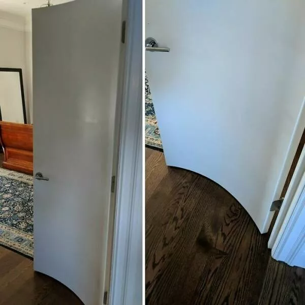 Photos so unreal youd think theyre edited - #34 Check Out These Stylish Curved Doors at My Sister’s New Home