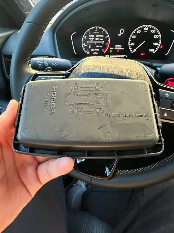 Hunting everyday hidden treasures - #12 I came across this while organizing my car's center console. Thought it was a cool little find! 2025 Sport Hatchback.