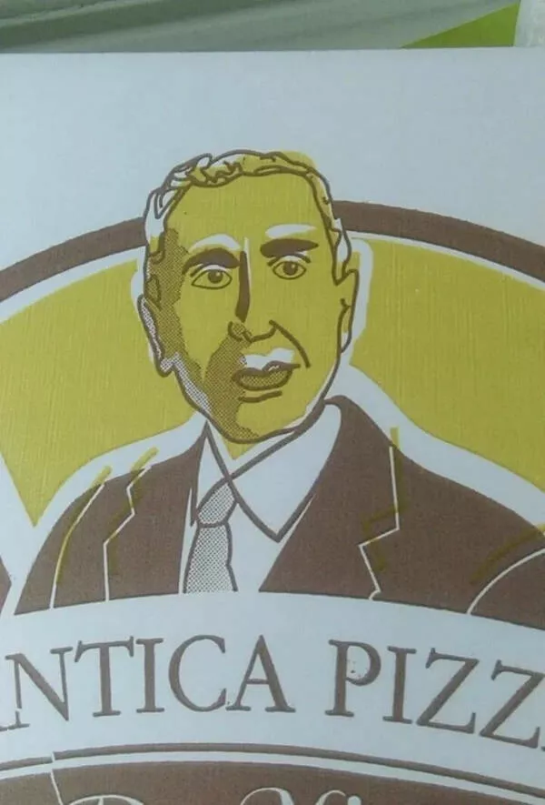 Hunting everyday hidden treasures - #8 Discovered Nicolas Cage on a pizza box in Italy.