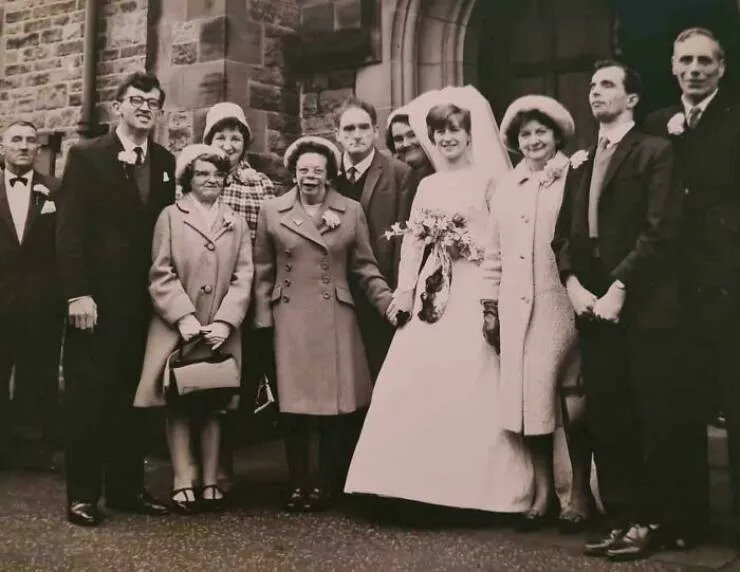 Echoes of history captured in timeless photos - #1 My Nanna On Her Wedding Day In 1968, Abram UK — She Worked In Disability Care And Welcomed The Residents To Celebrate With Her