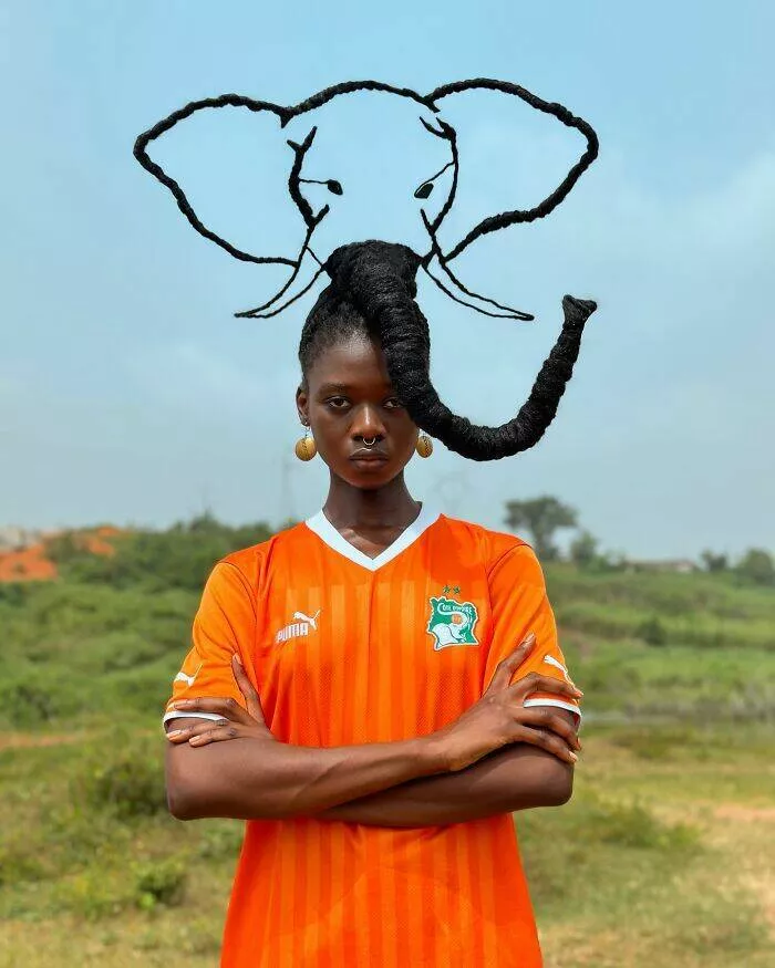 Laetitia kys amazing hair art sculptures - #18 