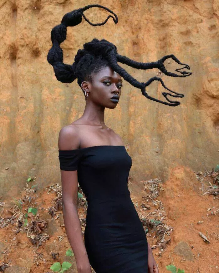 Laetitia kys amazing hair art sculptures - #5 