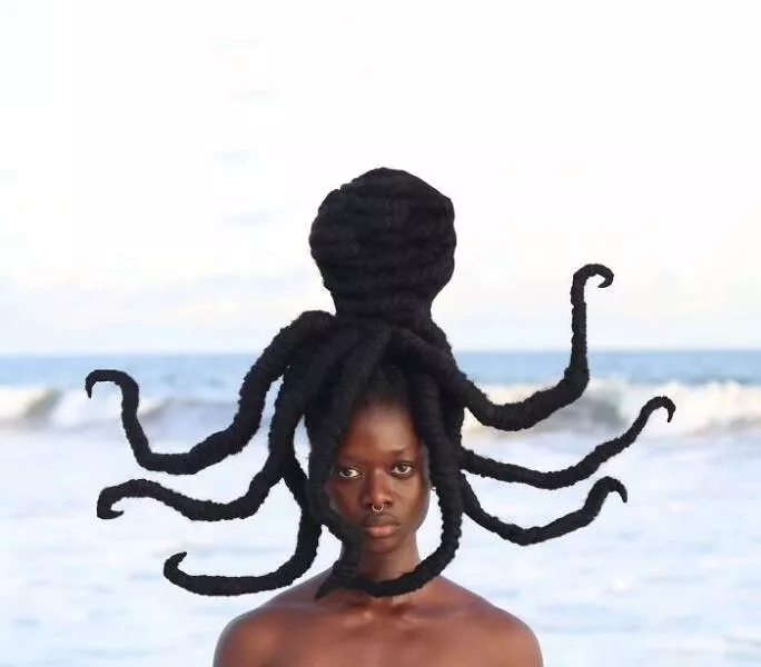 Laetitia kys amazing hair art sculptures - #8 