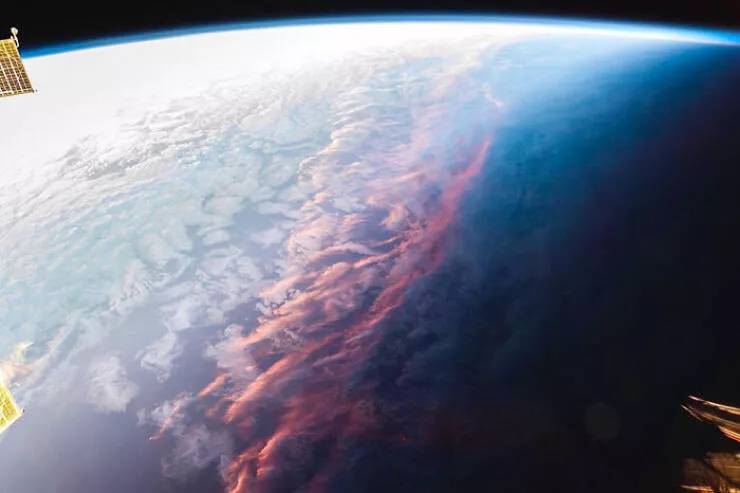 Extraordinary images showing the world from a new perspective - #3 A Glorious Space View Of A Sunset Beyond Earth’s Horizon