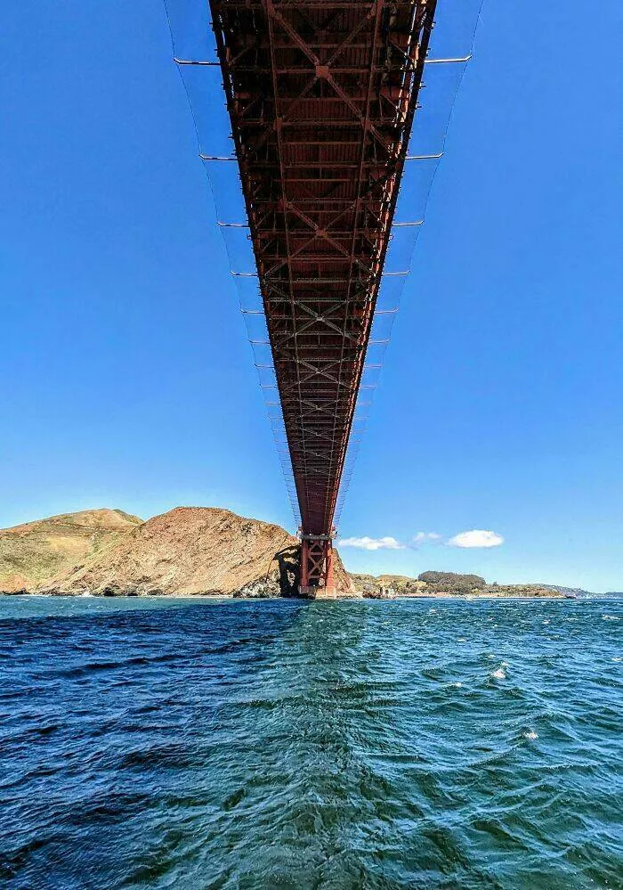 Extraordinary images showing the world from a new perspective - #32 Golden Gate Bridge As Seen From Sea Level