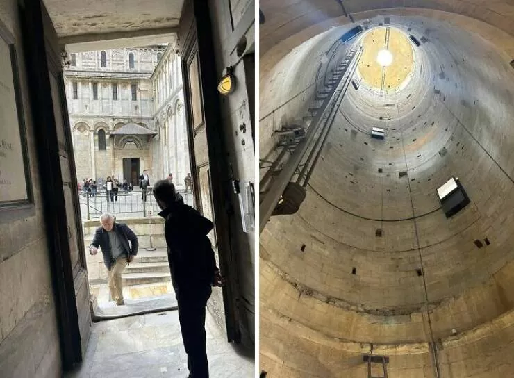 Extraordinary images showing the world from a new perspective - #39 Inside The Tower Of Pisa – What’s Behind The Tilt