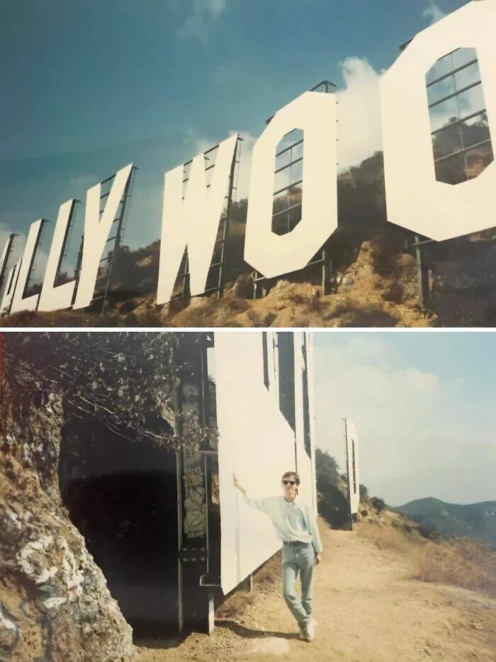 Extraordinary images showing the world from a new perspective - #43 Vintage Shots Of Hollywood Sign Taken By My Dad, 1990