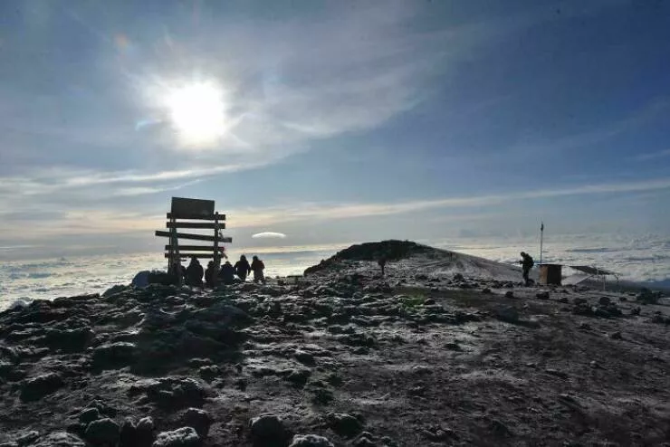 Extraordinary images showing the world from a new perspective - #49 The Rarely Seen Back Of Mt. Kilimanjaro’s Summit Sign