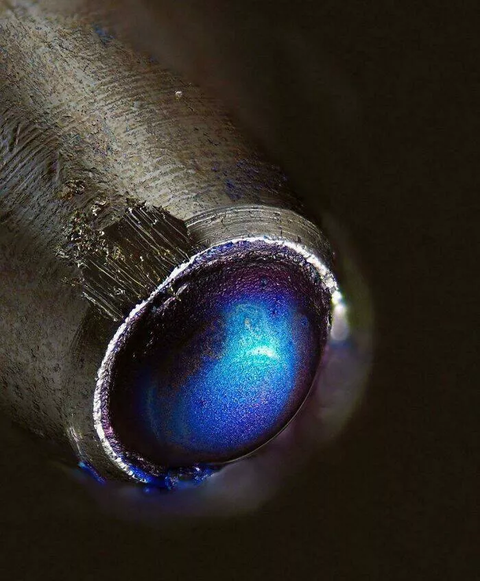 Sexy closeups of ordinary things - #10 Ballpoint Pen Tip Looks Like A Metal Sculpture