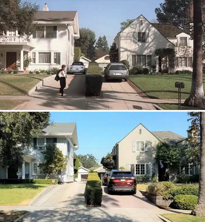 Avant et apres le voyage dun homme vers des lieux de films iconiques - #29 The Girl Next Door