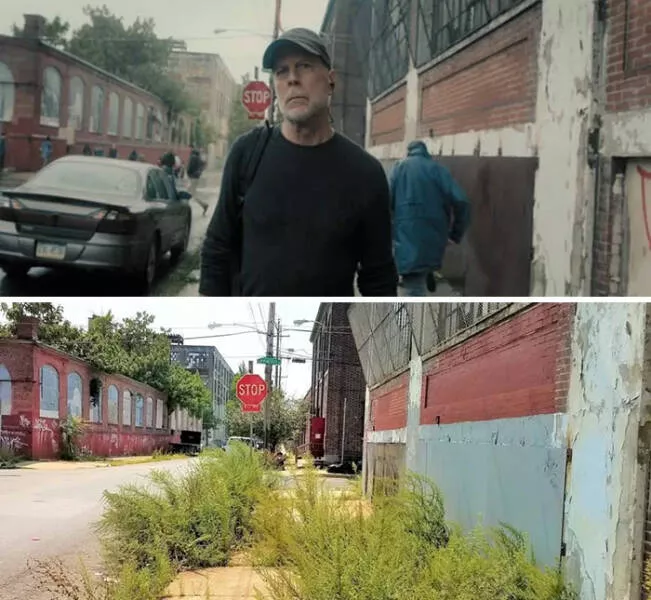 Avant et apres le voyage dun homme vers des lieux de films iconiques - #6 Glass
