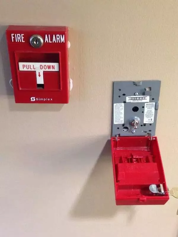 Astonishing wonders truly unbelievable and captivating shots - #29 Fire Alarm Interior Shows Simple Trigger Mechanism
