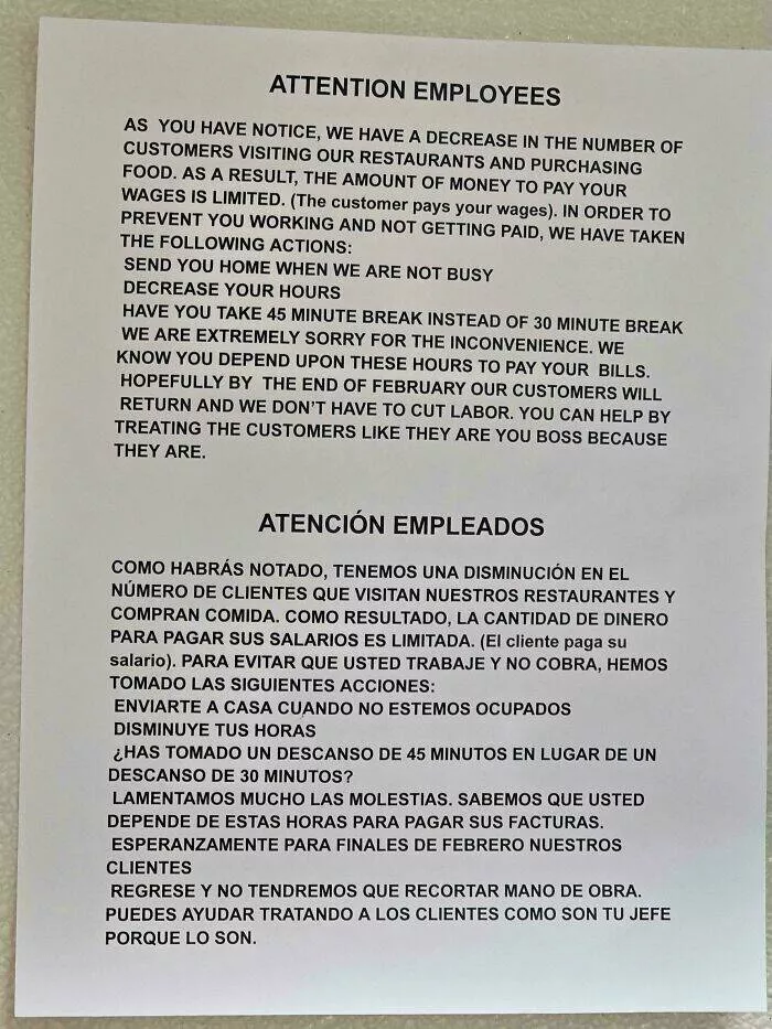 Toxic workplaces exposed through unbelievable photos - #42 McDonald's Posted This Without Telling Any Employees In Advance
