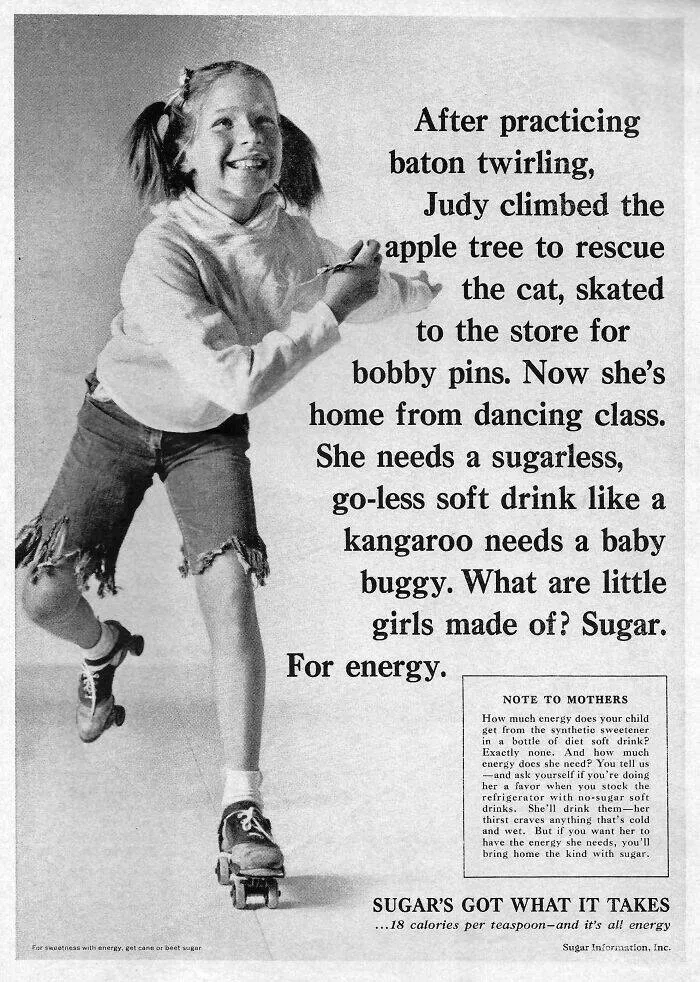 Old school moments that didnt age well - #12 Sugar Industry Propaganda Poster From 1964