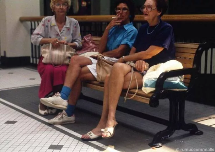 Old school moments that didnt age well - #8 When Smoking Inside Shopping Malls Was Totally Normal In The 1980s