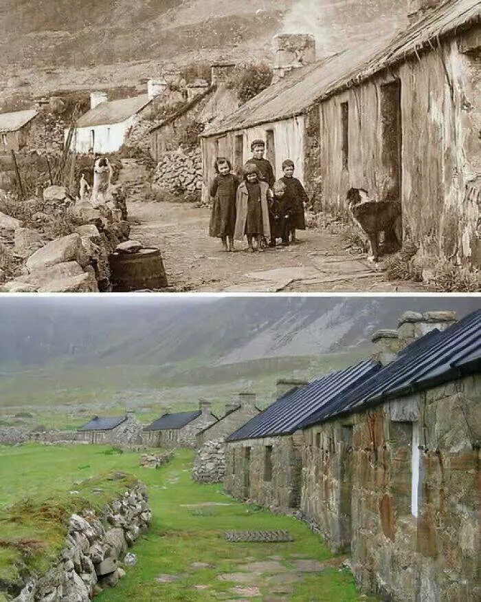 Mind blowing archaeological finds that changed history - #10 St Kilda Island In Scotland—Then And Now, 160-Year Comparison