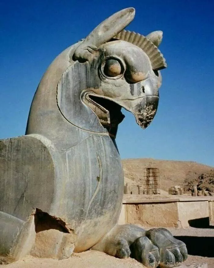 Mind blowing archaeological finds that changed history - #15 Ancient Persian Griffin Sculpture At Persepolis Site